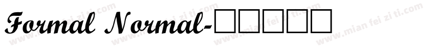 Formal Normal字体转换